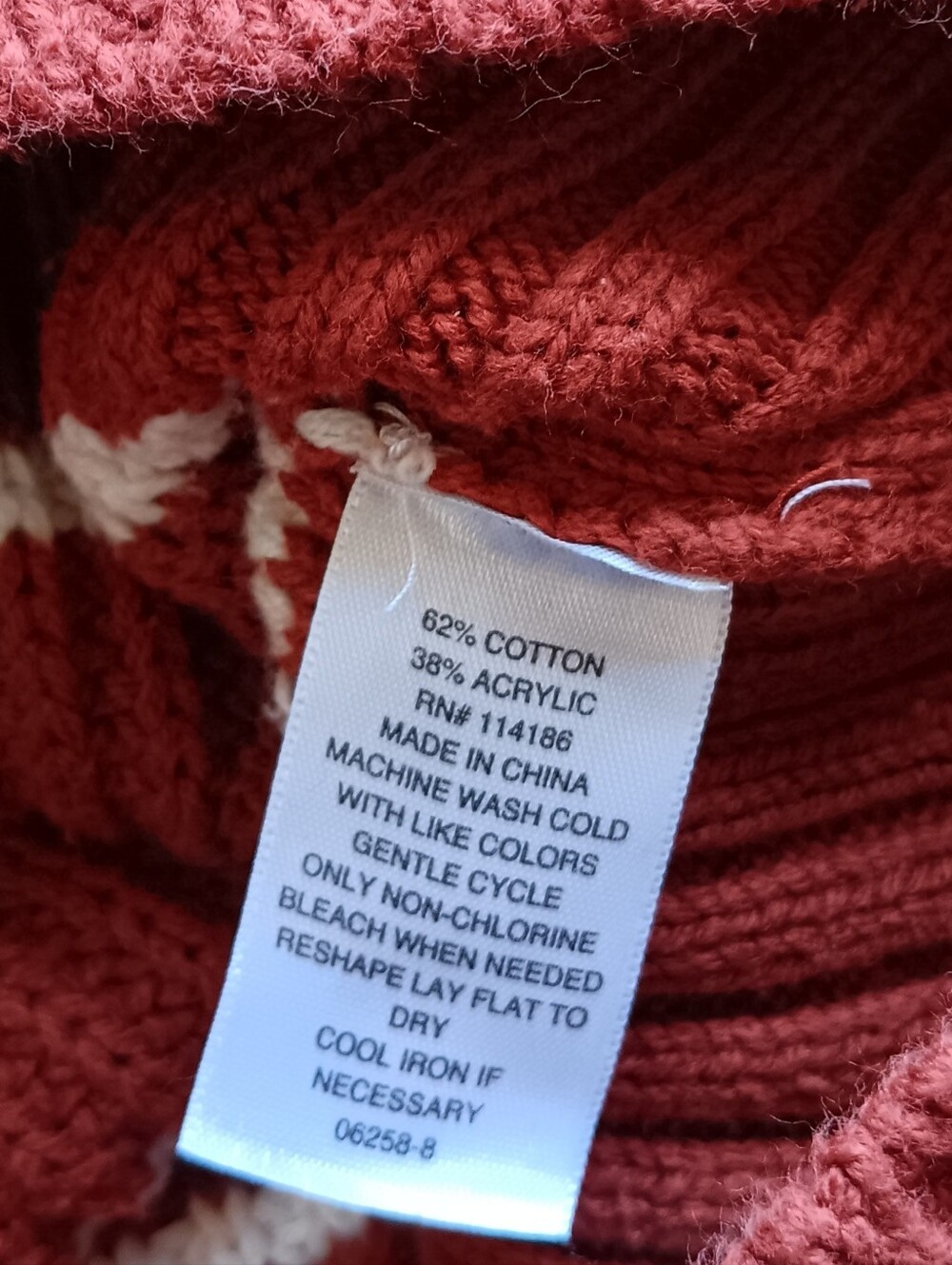 A.n.a Brown & Ivory Striped Knit Sweater, Size Large, Knit Fall Casual Pullover - Picture 6 of 6